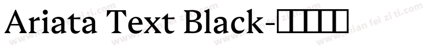 Ariata Text Black字体转换